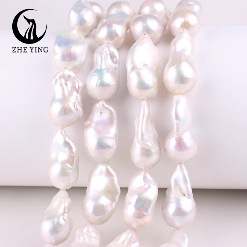 Zhe Ying 5A Baroque Freshwater Pearl 100 Real Irregular White Mother of Pearl Beads for Jewelry Making DIY Bracelet Accessories 251016