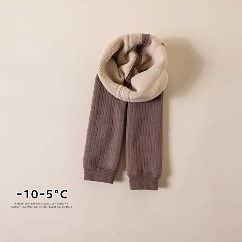 Autumn Winter Baby Boys Girls Thicken Warm Pants Leggings Tights Fleece Lining Stretch Kids Children Knitting TrousersT251024