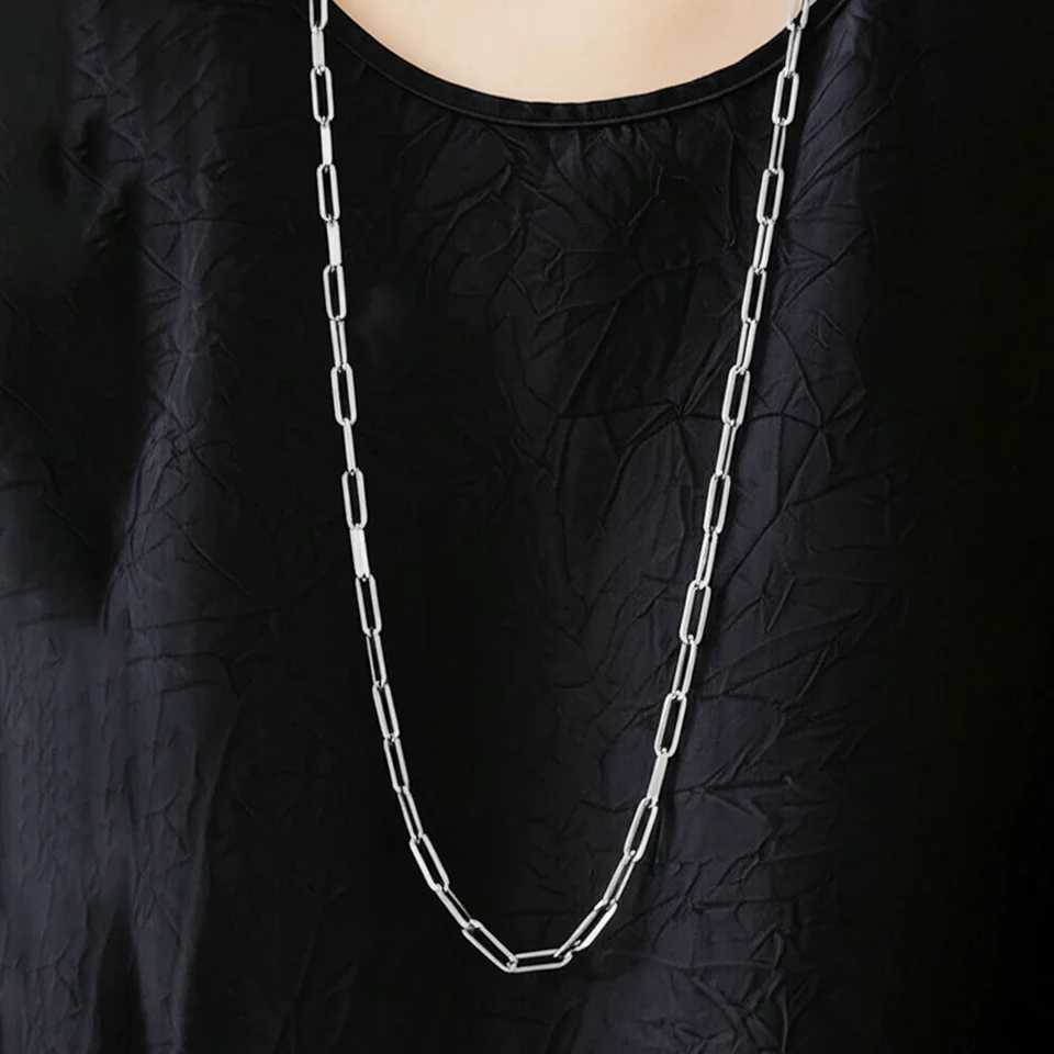 DGIDDK Fashion Stainl Steel Chain Necklace for Men Women Choker Long Hip Hop Necklaces on The Neck Fashion Jewelry GiftXJ251024