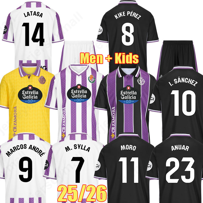 4XL 25 26 Real Valladolid soccer jerseys MORO KIKE PEREZ MARCOS ANDRE camisa de futebol I. SANCHEZ ANUAR LATASA men kids 2025 2026 FOOTBALL SHIRTS MONCHU kits