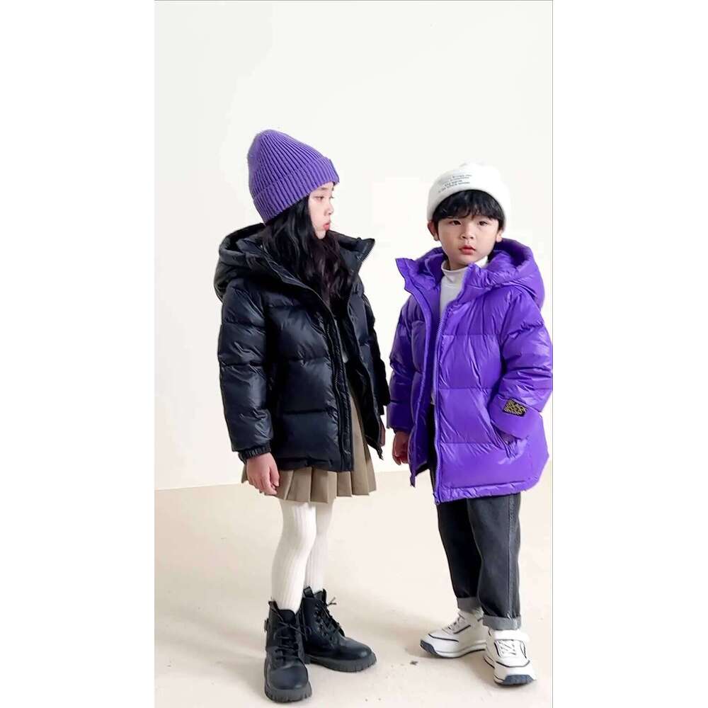 Children's Feather Winter New Parent-Child Clothing Duck Down Silk Boys And Girls Children Thickened Jacket