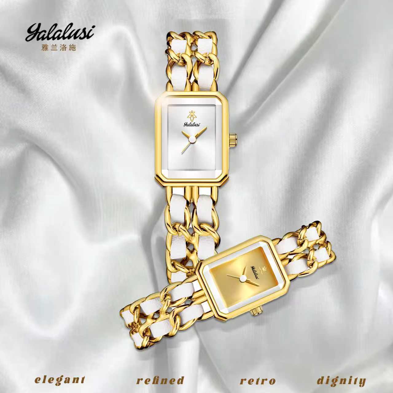 YaLaLuSi Small Square Womens WATCH Quartz Womens WATCH Small Dial Fashion Womens WATCH Z20251024