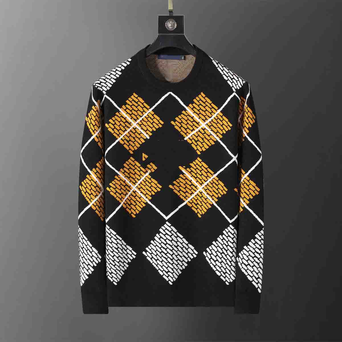 Designer Mens Knitted Sweater Jacquard Letter Pattern Vintage Hip Hop Casual Sports Long Sleeve Sweater Men
