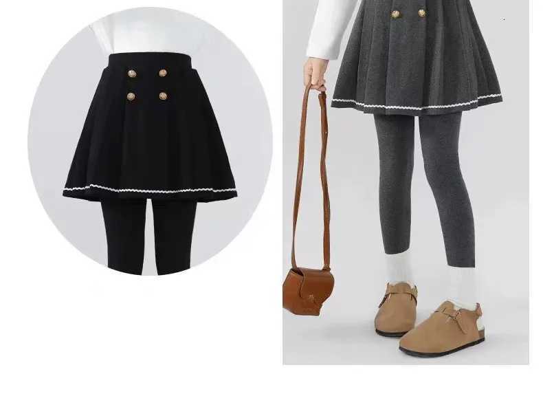 New Arrival Cotton Skinny Big Kids Girls Skirt Leggings High Elastic Solid Spring Teenage Girls Yoga Pants for 120160cmT251024