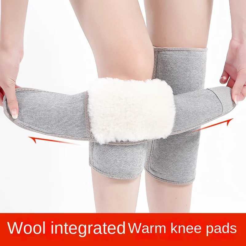 Hook and Loop Wool Knee Pads To Keep Warm Old Cold Legs in Autumn and Winter Cashmere Fur Integrated Knee Pads for CyclingW251024