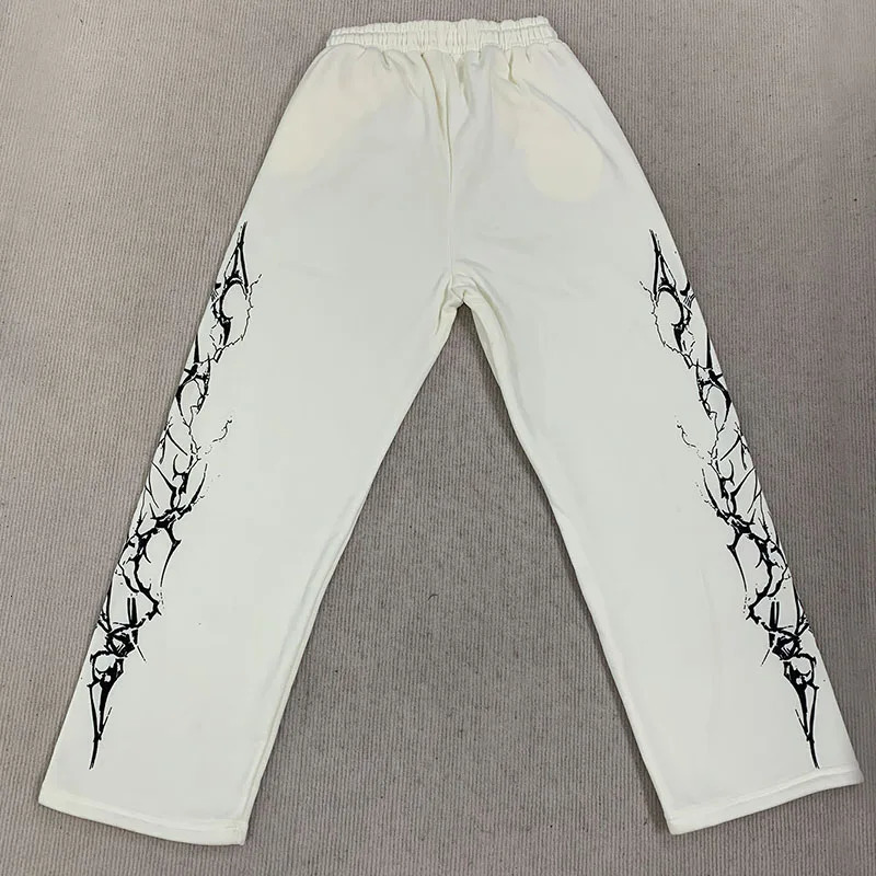 Y2K Women Elastic Waist Fitness Vintage Harajuku Leisure Straight Pants American Street Fashion Creative Goth Pattern Sweatpants 251020