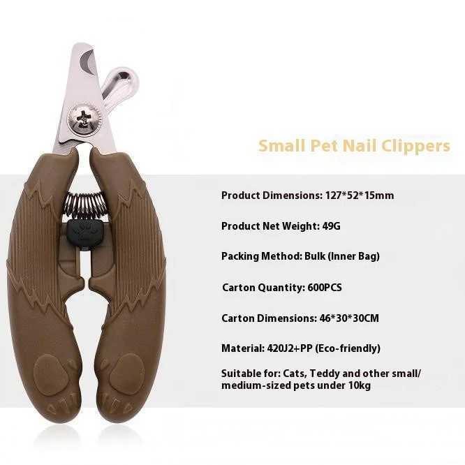 Bear Shape Pet Nail Clipper for Cats Dogs Stainless Steel Grooming Tool with Safety Guard Nail Trimmer Z20251024