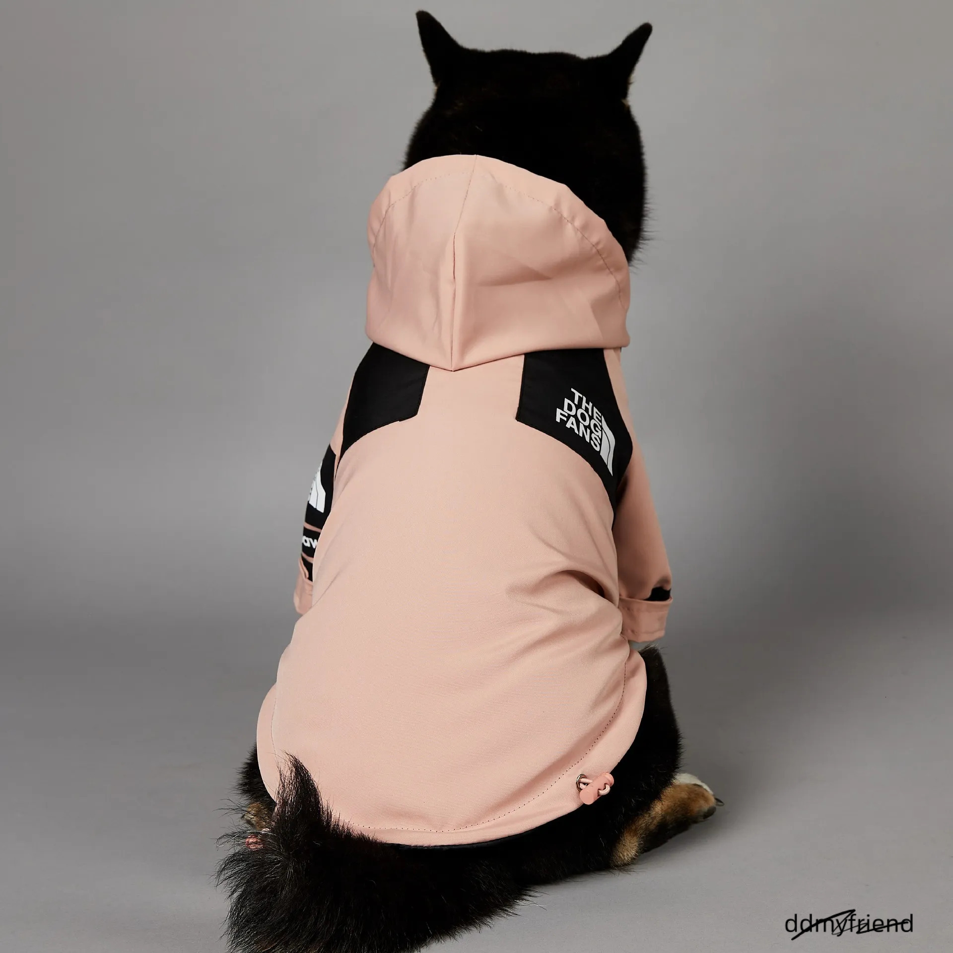 Outdoor Jacket, Warm Coat For Small To Large Dogs, Pink Black Color Dog Hooded Jacket With Leash Hole, Waterproof Windproof Pet Snow Jacket 5Xl A304 D