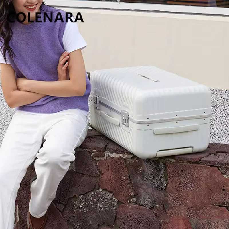 COLENARA ABSPC Suitcase 20 Inch Boarding Case 2426Mens Trolley Case 28Trolley Style Travel Bag Womens Rolling LuggageW251024