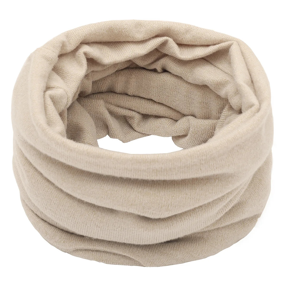 Knitted Neckerchief For Women Men Autumn Winter Solid Color Pullover Knitting Scarf Casual Outdoor Soft Warm Neck Collar Scarves 251020