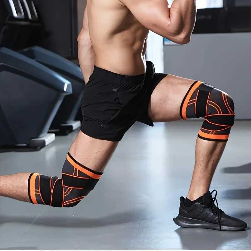 1PC Sports Knee Pad Men Pressurized Elastic Knee Pad Support Fitness Gear Basketball Volleyball Brace Tennis Cycling ProtectorW251024
