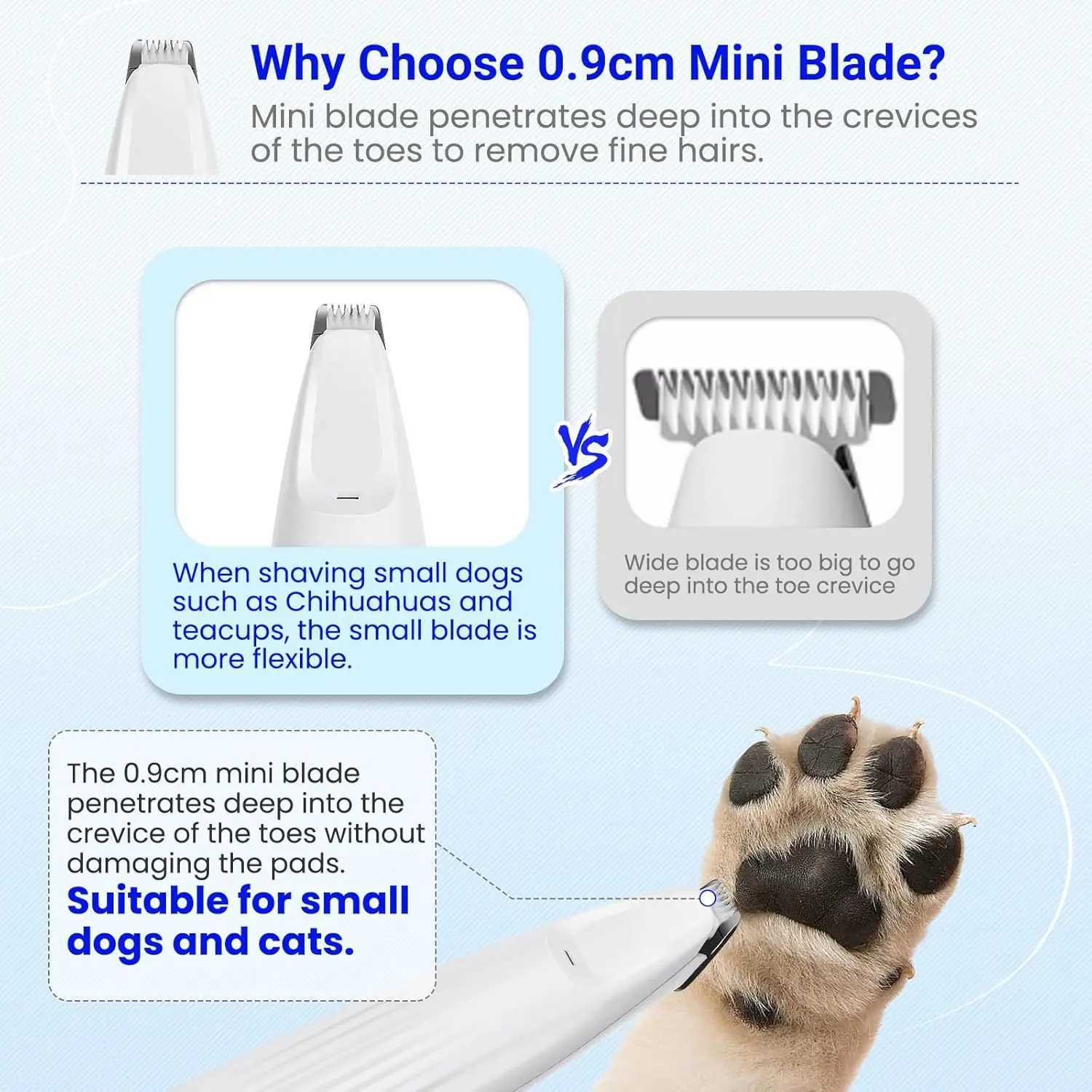 Portable Dog Paw Trimmer with Led Light Rechargeable Cordless Nail Grinder Shaver for Cats And Other Pets Nail Grooming Tools Z20251024