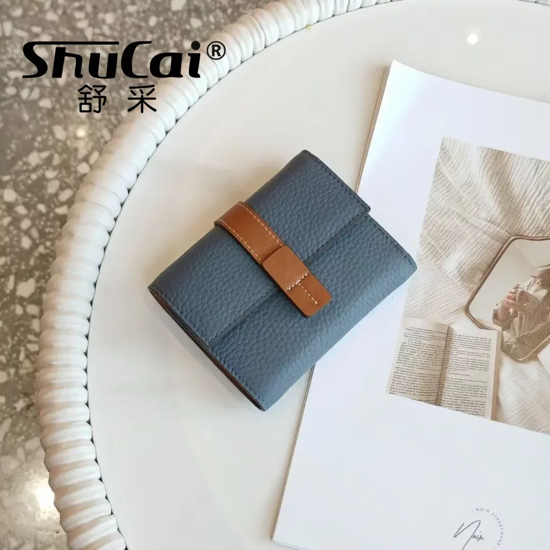 Short Wallet Women Purses Fashion Coin Purse Card Holder Wallets Female Genuine Leather Clutch Bag 251014