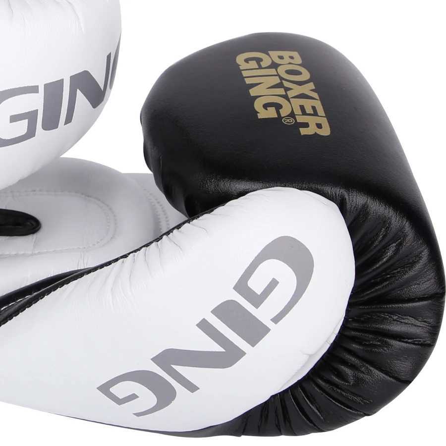 8 10 12 14oz Top Quality Adults WomenMen Golden Boxing Gloves Leather MMA Muay Thai Boxe De Luva Mitts Sanda Equipments Y251023