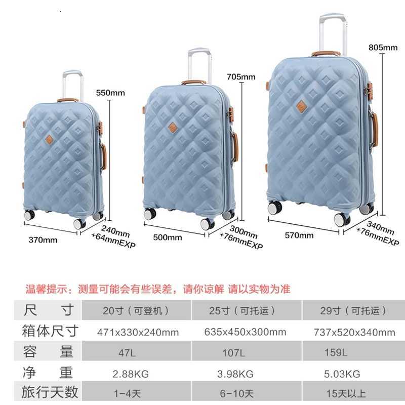 New fashion travel luggage trolley case female carry on high end large capacity British brand suitcase Male 20 onboard caseW251024