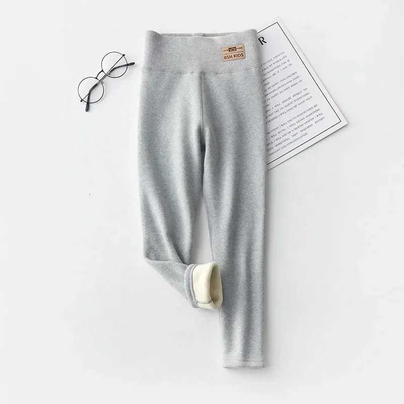 Winter Kids Fleecelined Cotton Pants Thickened Outerwear For Medium To Large Children Warm Integrated Velvet Trousers GirlsT251024