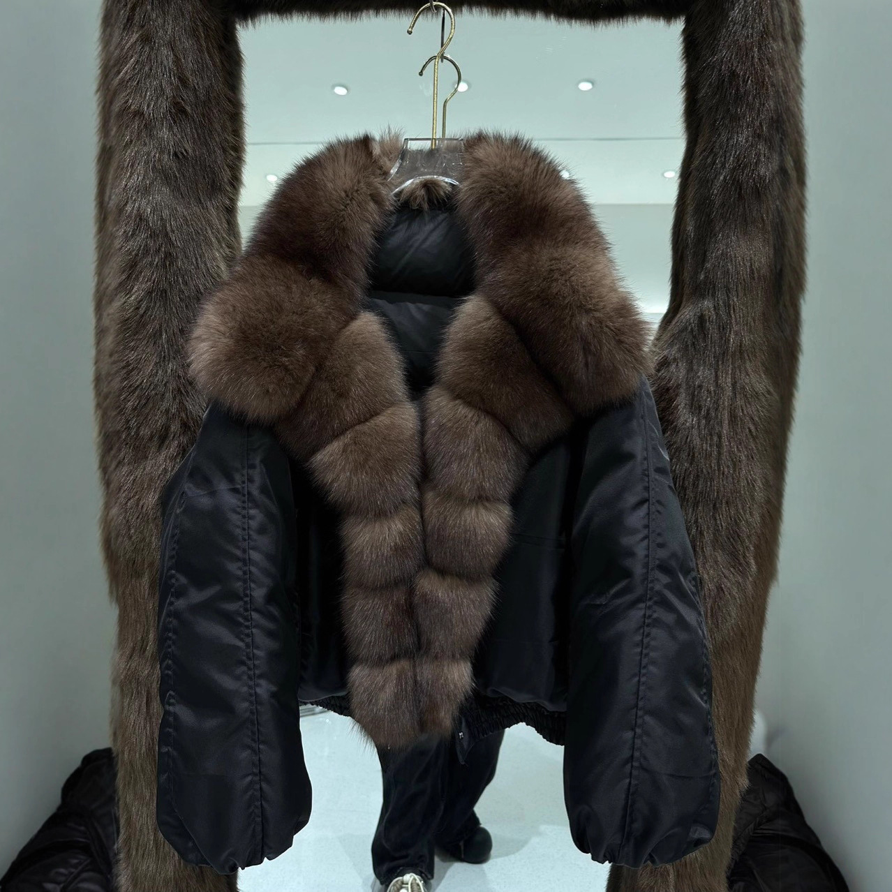 real fur coat 2025 Janveny Big Natural Fox Fur Coat Women 2025 Autumn Winter Female Parkas 90% White Duck Down Jacket Feather Short Puffer Coat