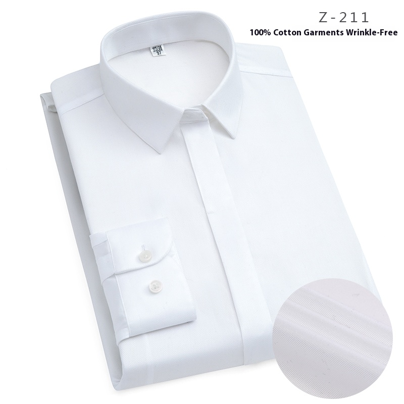 DP Ready-to-Wear Non-Iron Long-Sleeve Shirt Business Formal 100% Cotton Men's Shirt