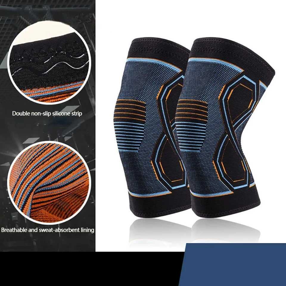 1PCS Knitted Knee Pads Compression Sleeves Joint Pain Arthritis Relief Running Fitness Elastic Wrap Brace Knee Pads Men WomenW251024