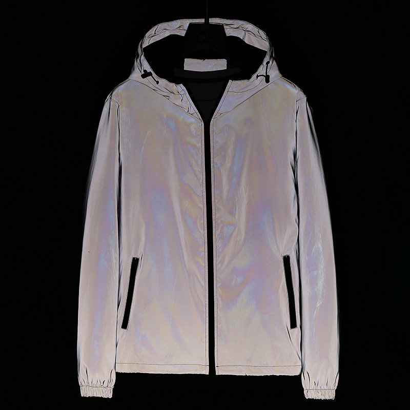 2025 New Outdoor Designer Hoodie Jacket Tracksuit Men Polo Veste Coat Sports Casual Jacket Luminous Coat Men's Cross-border Hot-selling Reflectiv