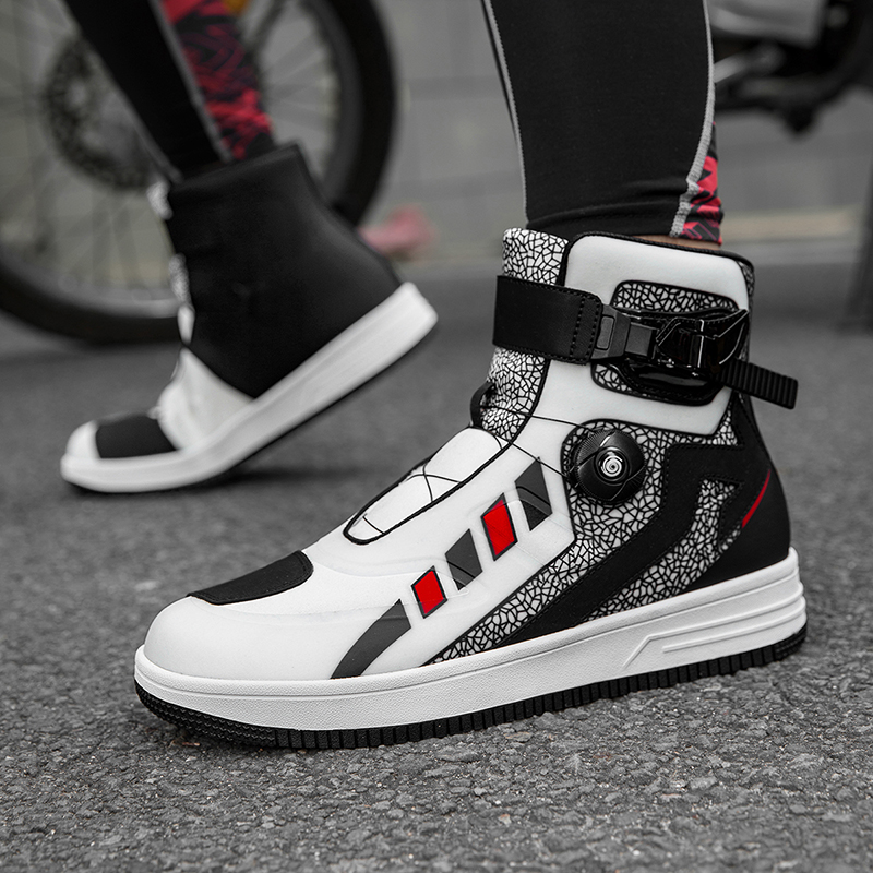 Unisex Motorcycle Riding Shoes Four Seasons Offroad Short Boots for Racing & Travel Non-Slip Wear-Resistant with Reinforced Protective Design Essentia