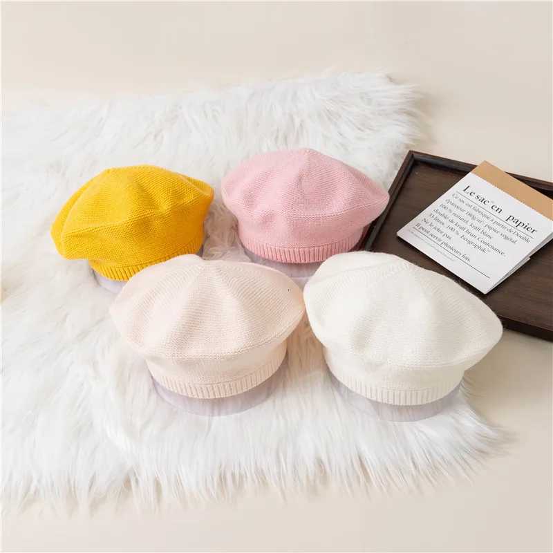 Winter Autumn Baby Girls Warm Solid Knitted Hats Children Beret Beanie Hat Casual Hat Soft Comfortable Kids Bonnet For 28YearsL251024