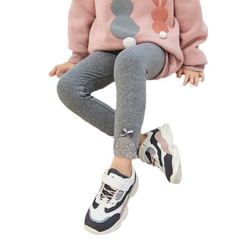 1pcs Girl Spring Autumn Kid Legging Children Tight Child Casual Pants Lace Toddler Skinny Cropped TrouserT251024