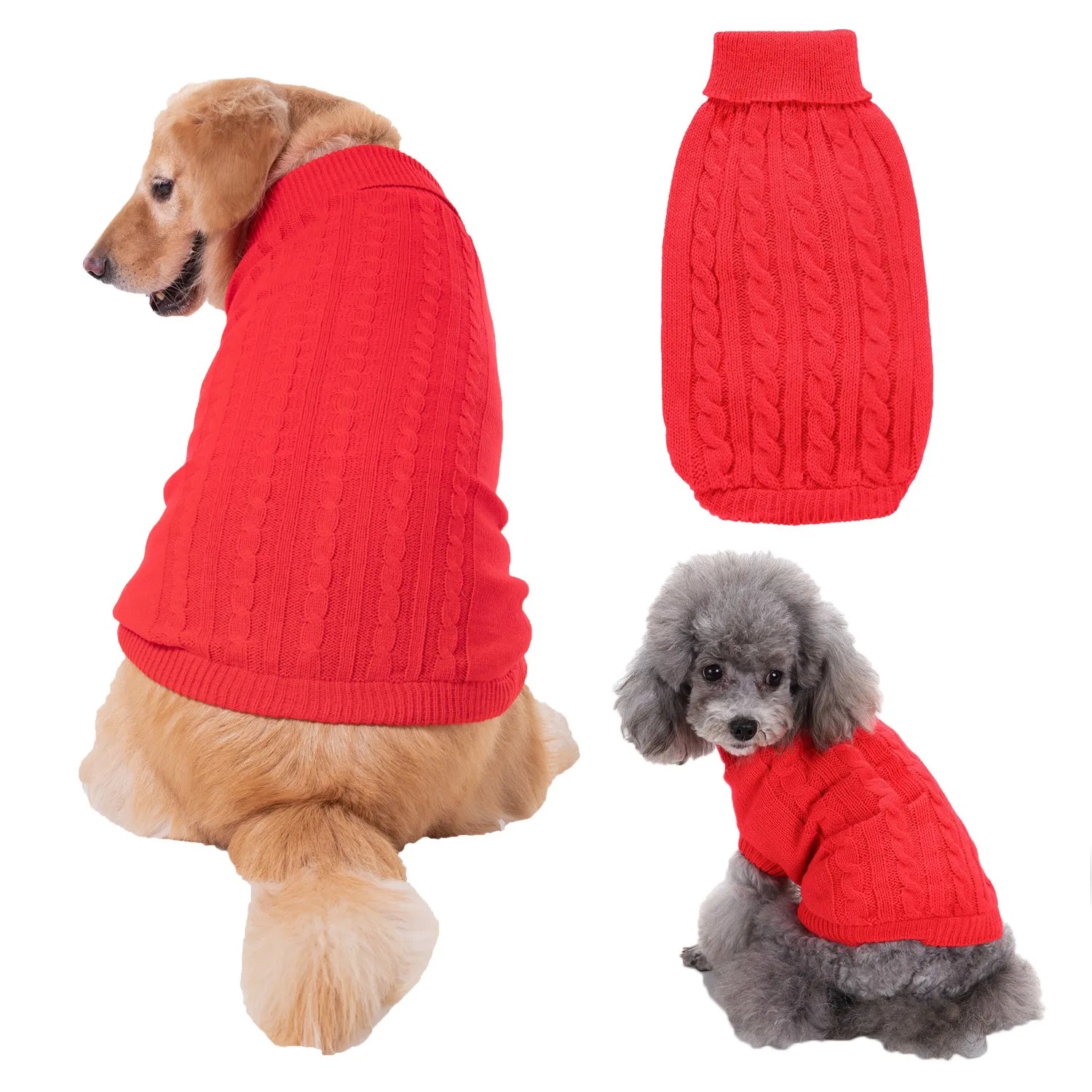Dog clothes Autumn Winter Teddy pet clothes Dog Apparel Pet Clothes Solid Color Sweater