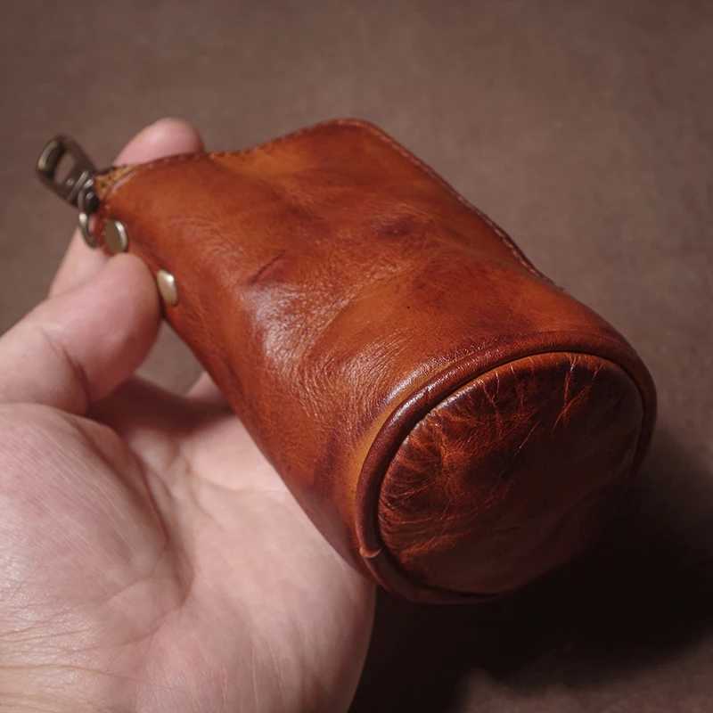 GURO Vintage Genuine Leather Key Bag Men and Women Mini Coin Purse Luxury Cowhide Wallet Card Holde Housekeeper Home Organizer Z251023