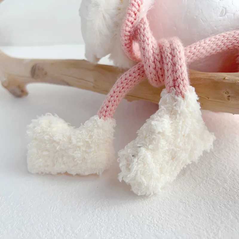 Cute Animal Baby Earmuffs Cap Winter Warm Ear Protection Hat Velvet Lining Kids Beanie Plush Ball Children Woolen Knit Hats 13YL251024