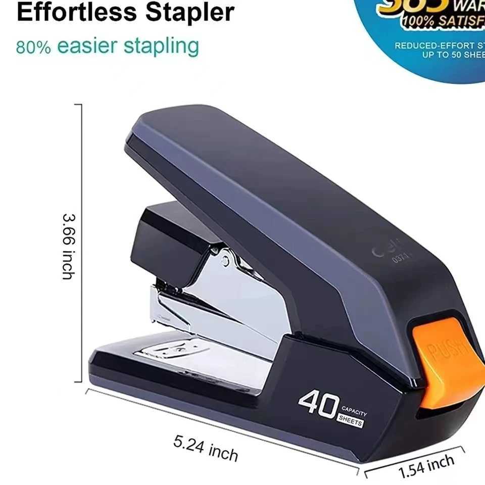 Effortless Desktop Stapler 4050 Sheet Capacity One Finger Stapling Easy to Load Ergonomic Heavy Duty Stapler S251024