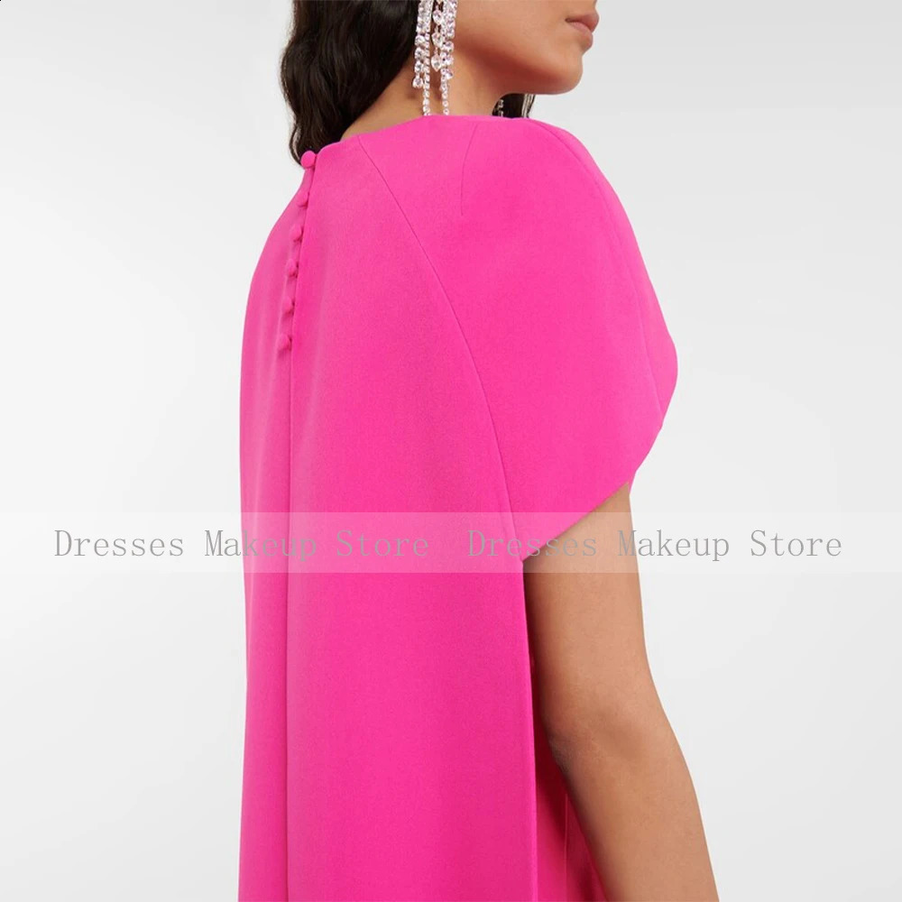 Pink Formal Evening Dresses MermaidTrumpet O Neck Elegant Wedding Guest Gowns Long CrissCross Watteau Train Prom Dress 251023