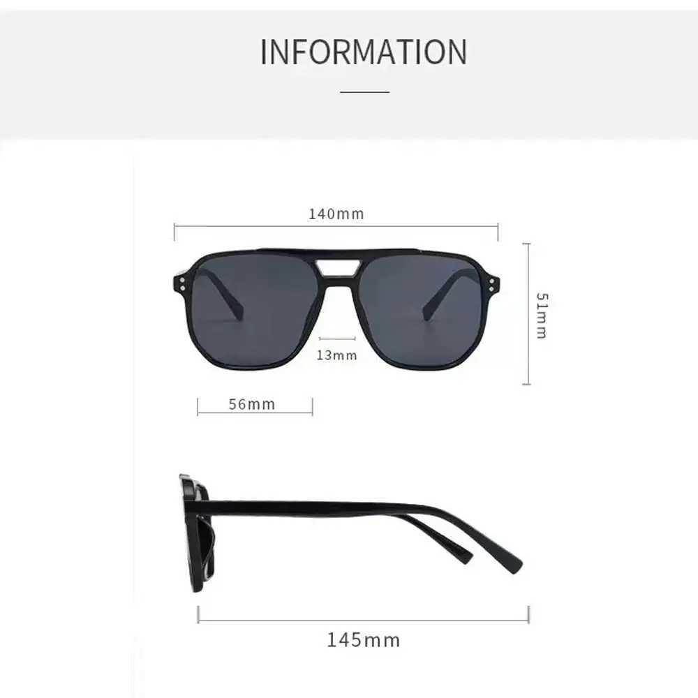 Punk Square Frame Sunglasses AntiUV Travel Accessories Retro Sunglasses Beach Eye Protection Black Shades Glasses Summer DecorT251024
