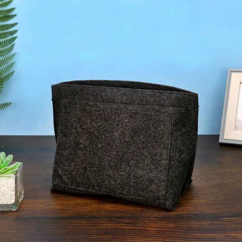 SML Solid Color Felt Inner Bag Makeup Storage Bag Womens Multifunctional Storage And Tidying Toiletry BagsT251024