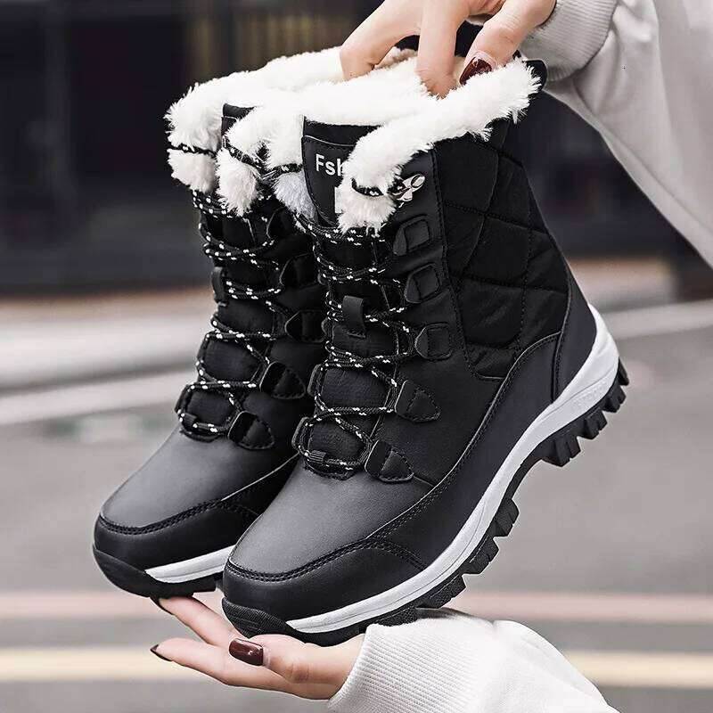 Winter High Quality Keep Warm Snow Women Lace-Up Comfortable Ladies Boots Chaussures Femme