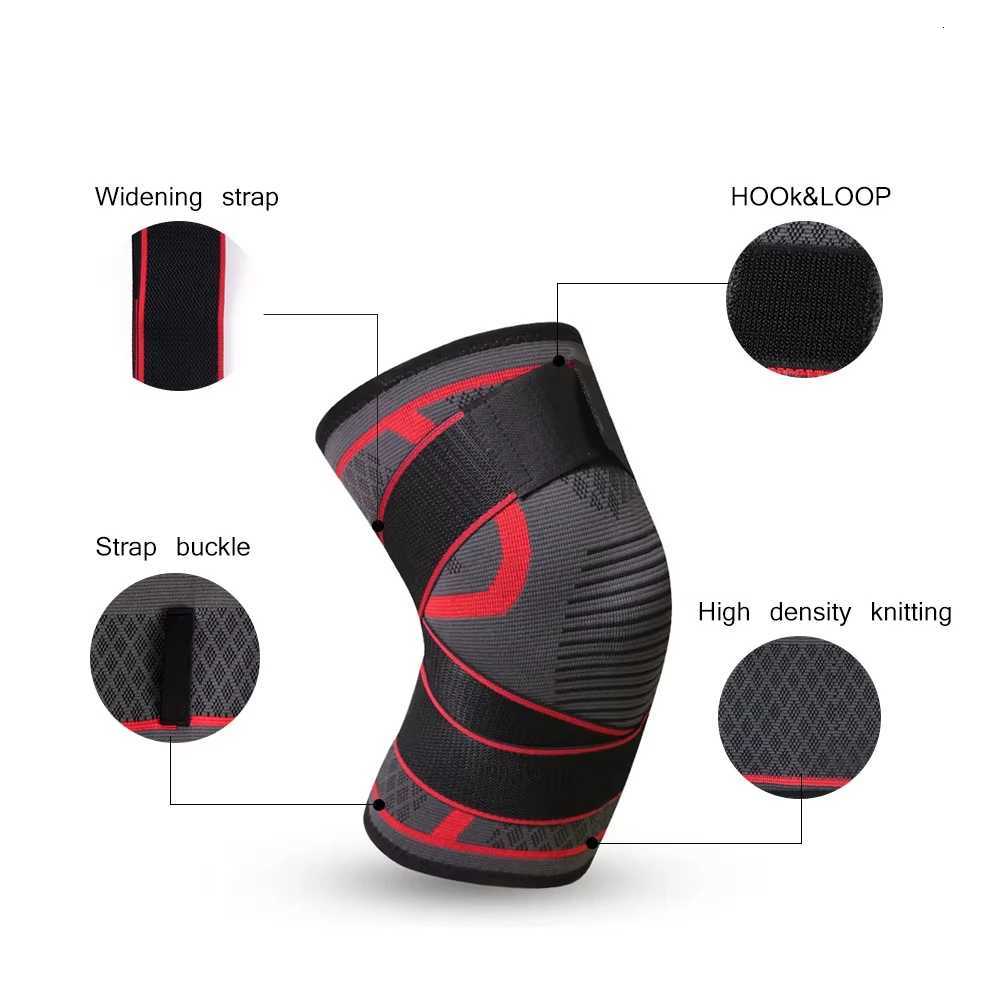 1pc Sports Fitness Knee Pads Support Bandage Braces Elastic Nylon Sport Compression Sleeve for BasketballW251024
