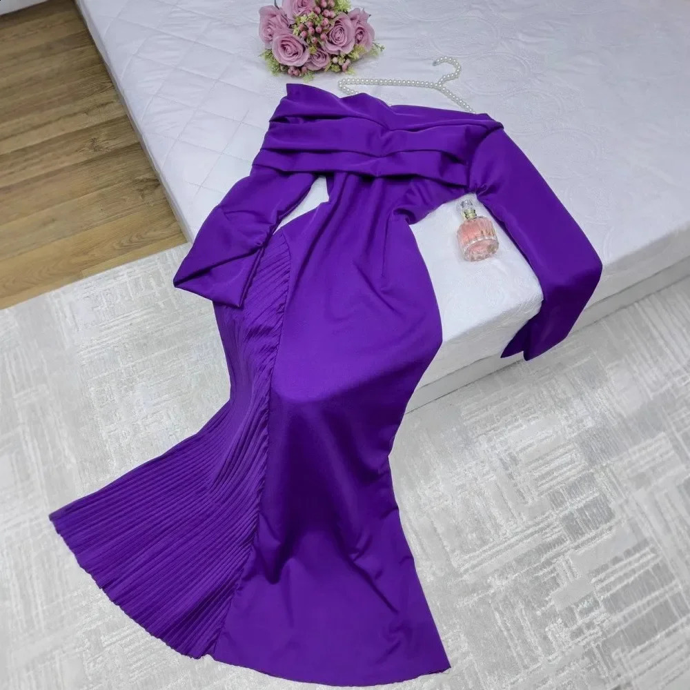 AutumnWinter OffTheShoulder Sexy Folded Evening Dress Womens Clothing From Independent Station Middle East 251023