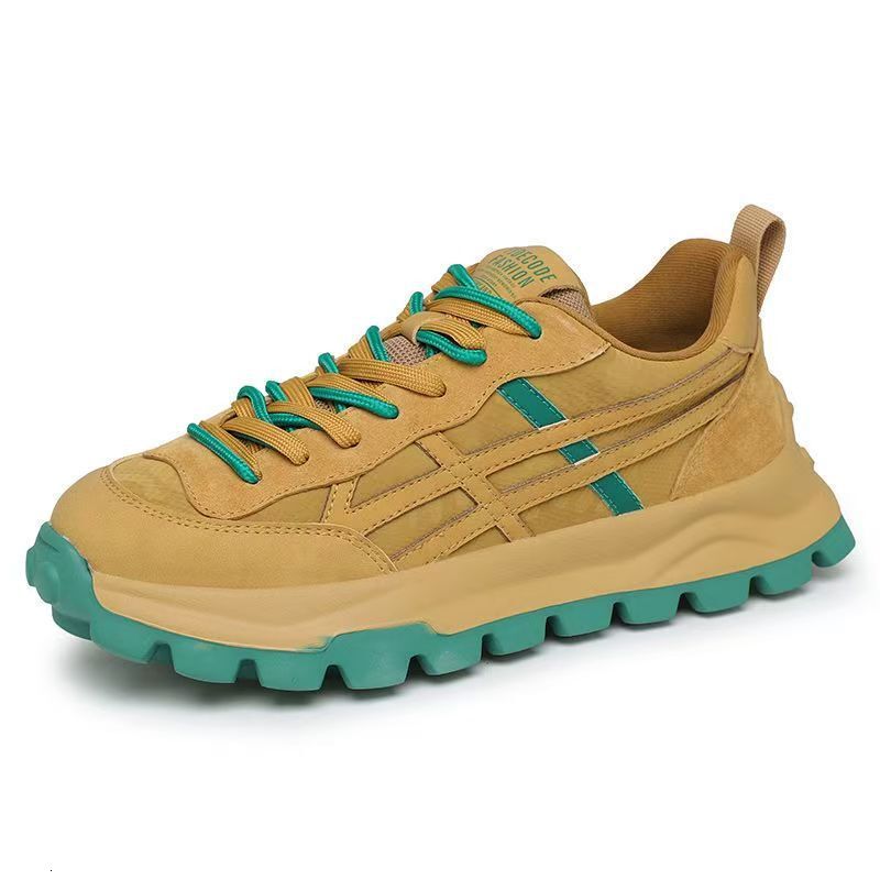 Retro Design Casual Shoes Pu Leather Thick sole Sneakers for Men with box free shipping