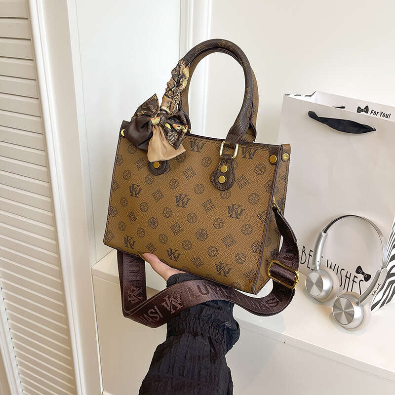 Fashion Designer Bag for Women Handbag Tote Bags with Scarf New Pattern Printed Ladies Shoulder Crossbody Bag