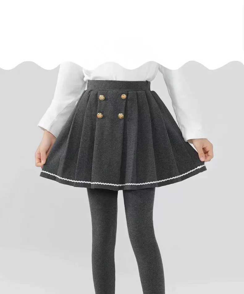 New Arrival Cotton Skinny Big Kids Girls Skirt Leggings High Elastic Solid Spring Teenage Girls Yoga Pants for 120160cmT251024