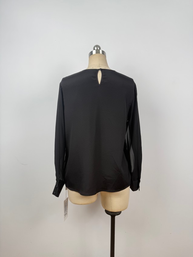 High-Quality Comfortable Heavyweight Silk Long-Sleeve Top JYS37017