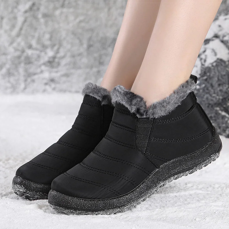 Men Boots Black Blue Winter Shoes For Man Waterproof Snow Boots Ankle Winter Boots For Men Fur Footwear Combat Botas Para Hombre251020