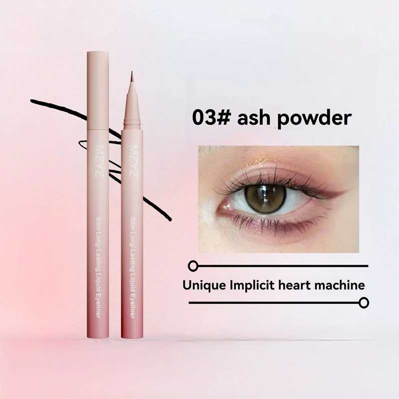 Eyeliner Pen Waterproof Sweat Proof Anti Rubbing Non Smudging Durable Novice Pseudo Plain Color 001mm Super Fine Brush MakeupL251024