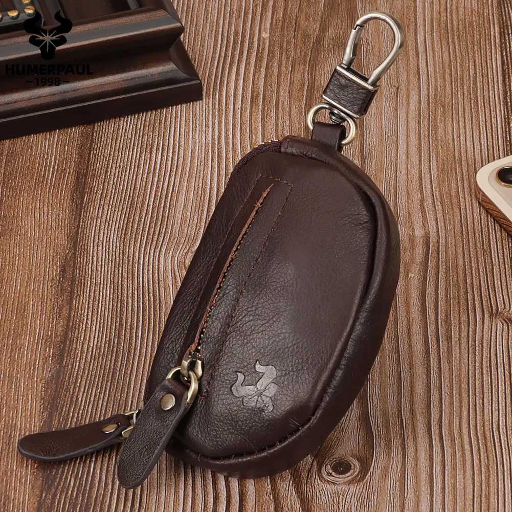 KAVIS Coin Purse Genuine Leather Men Wallet Mini Short Zipper Soft Purses Key Bag Gift For Money Pocket Small Holder for Key Z251023