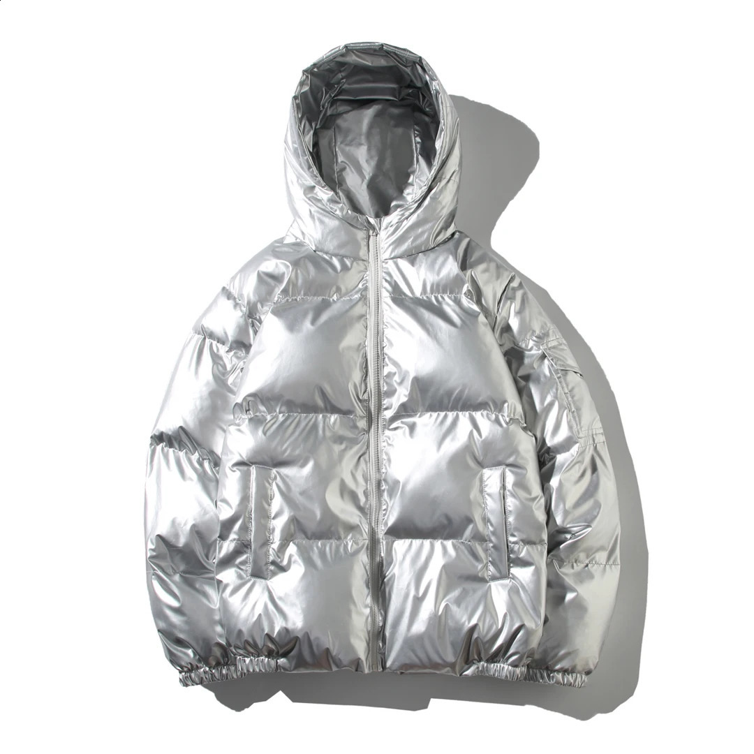 Winter Solid Color Parka Men Thick Hooded Jacket Warm Harajuku Coat Male Casual Zipper Jackets Windproof Outwear 251020
