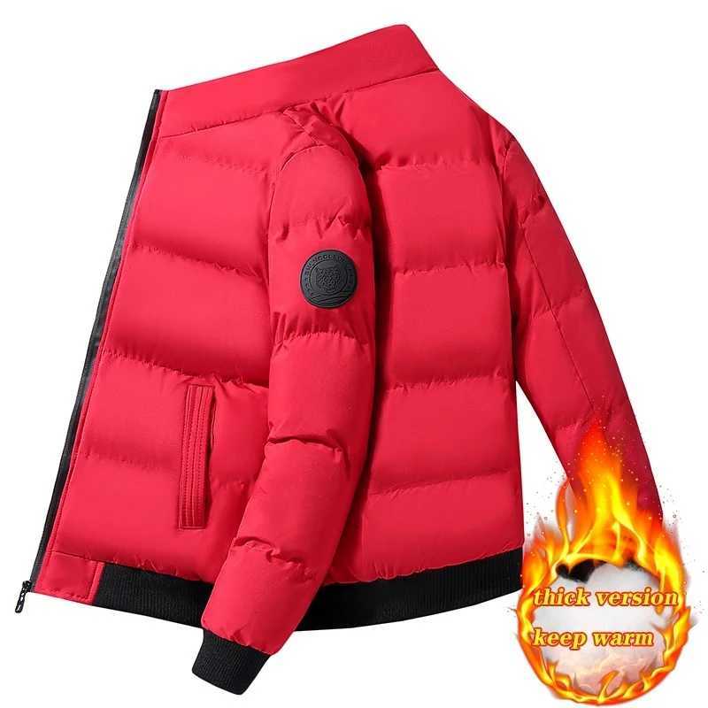 Autumn Winter Stand Collar Padded Jacket Mens Thick Warm Fashion Down Parka Coat Men Business Casual Puffer Jackets Clothing Z251024