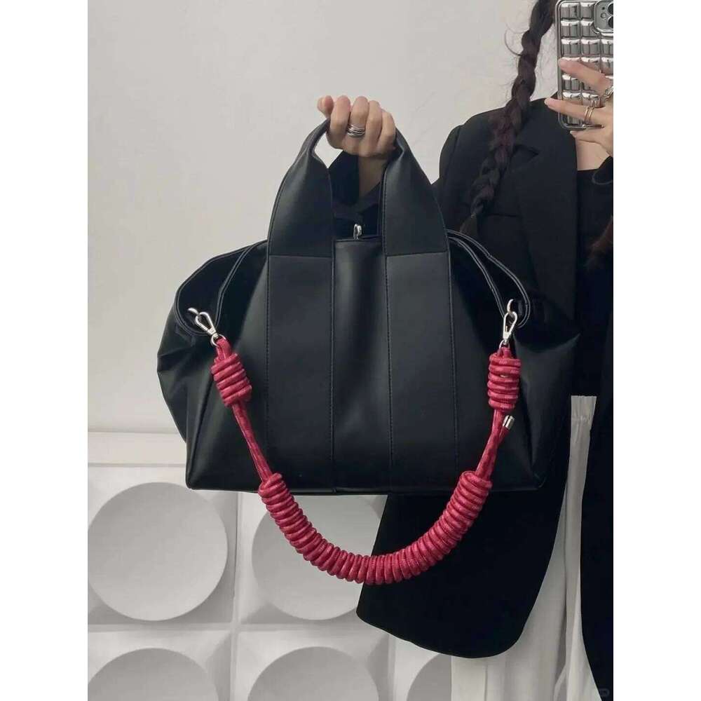 Tote Women Braided Rope Strap Nylon Fashion Simple Office Lady Shoulder Bag Handbag Euro-America Style