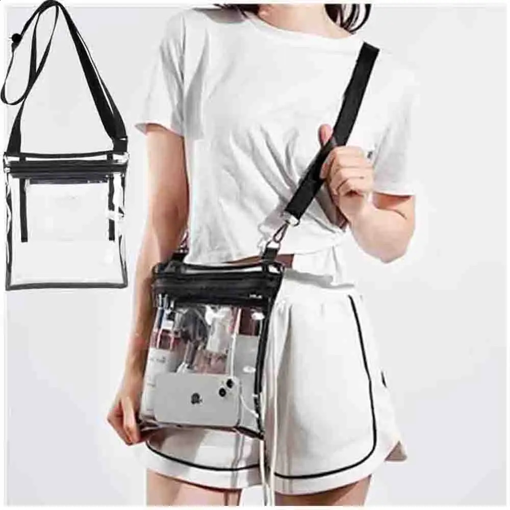 Portable Waterproof Shopping Bag Beach Multifunctional Storage File Large Capacity Go Out Transparent Shoulder Crossbody 251018