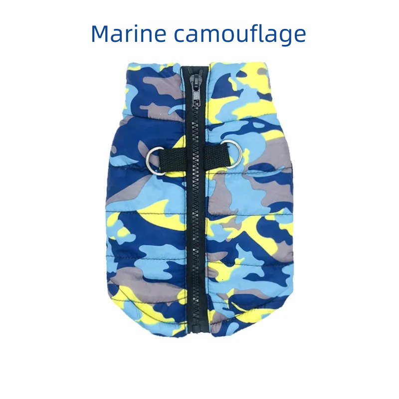 2025 new K3163 Pet winter coats for autumn and winter, thick fleece-lined clothes, large dog traction-resistant windproof jackets