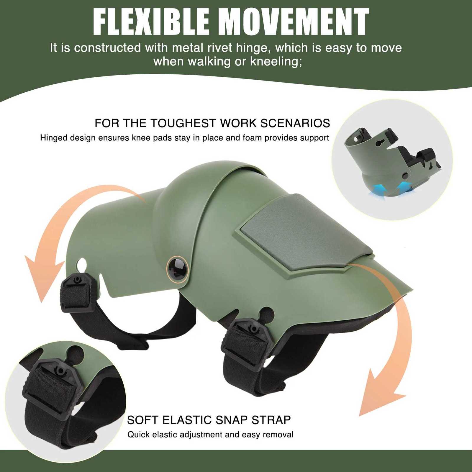 Heavy Duty Knee Pads with Strong Double Adjustable Straps EVA Foam Cushion AntiSlip Design for Gardening Flooring Home RepairW251024